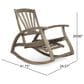 Hearth and Haven Sunview Outdoor Rocking Chair with Retractable Footrest in Grey, , large