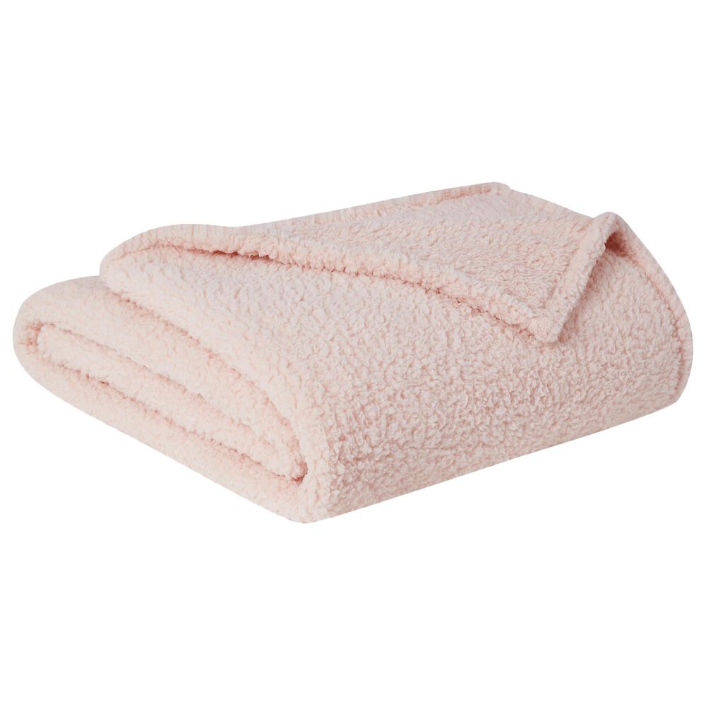 Pem America Brooklyn Loom Marshmallow Full/Queen Blanket in Blush, , large