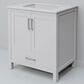 Lexora Home Jacques 30" Single Bathroom Vanity in White with 2 cm White Quartz Top and Rectangular Sink, , large