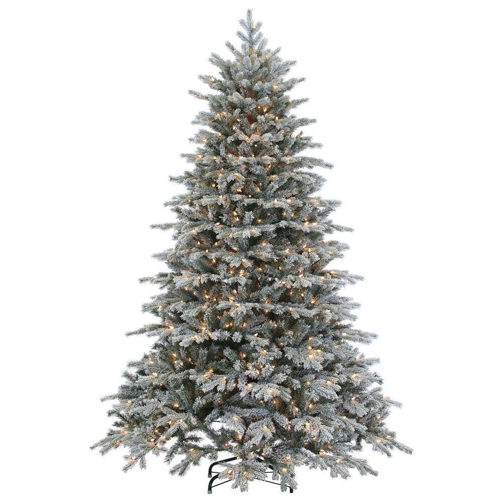 The Gerson Company 7.5" Pre-Lit Natural Cut Spruce Christmas Tree in Green, , large