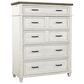 Riva Ridge Caraway 5 Drawer Chest in Aged Ivory, , large