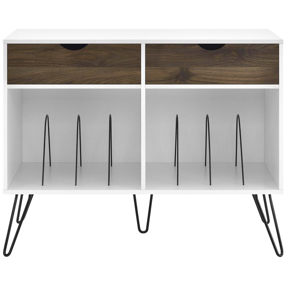 Novogratz Concord Turntable Stand with Drawers in White, , large