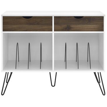 Novogratz Concord Turntable Stand with Drawers in White, , large