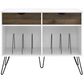 Novogratz Concord Turntable Stand with Drawers in White, , large