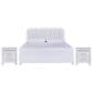 Ashley Jarlee California King Upholstered Bed with Two Nightstands in White, , large