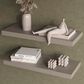 Hearth and Haven Dallas 32" Floating Wall Shelf in Taupe (Set of 2), , large