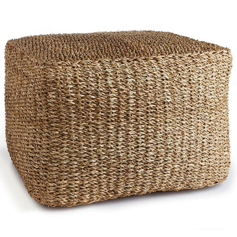 Napa Home and Garden Seagrass Square Ottoman in Natural, , large