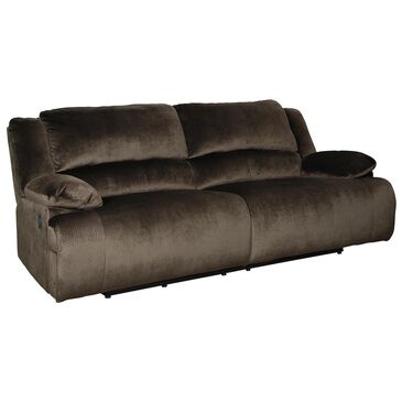 Signature Design by Ashley Clonmel Manual Reclining Sofa in Chocolate, , large