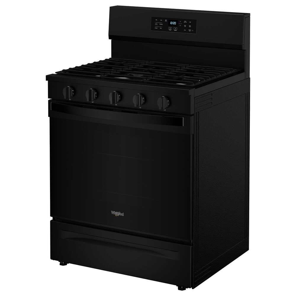 Whirlpool 5.0 Cu. Ft. Freestanding Gas Range with Air Cooking Technology in Black, , large