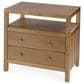 Butler Specialty Company Nora 2-Drawer Wide Nightstand with Open Shelf in Light Natural Brown, , large