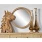 Maple and Jade 24" Round Wood Wall Mirror in Natural Brown, , large