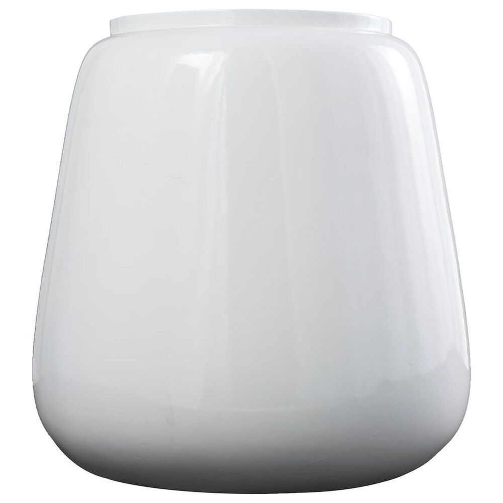 Maple and Jade 20&quot; Short Floor Decorative Vase in Polished White, , large