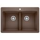 Blanco Diamond 33" Equal Double Dual Mount Kitchen Sink in Cafe, , large