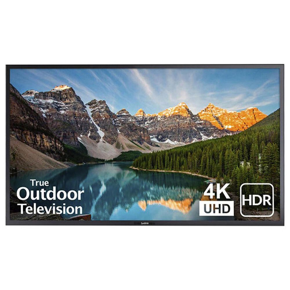 Sunbrite 55" Veranda 2 Series Outdoor Full Shade 4K UHD HDR - Smart TV in Black with Gray 55" Universal TV Dust Cover, , large