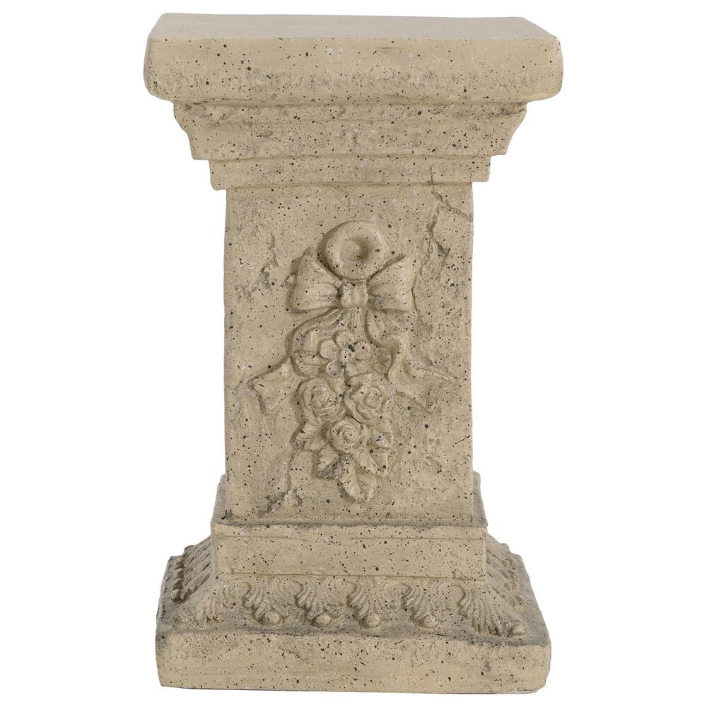 Hearth and Haven Outdoor Pedestal Column Plant Stand in Sand, , large