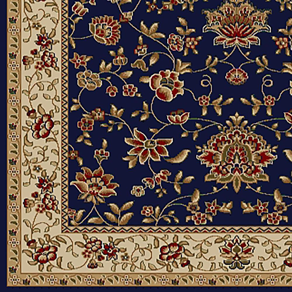 Radici USA Como 1597 Navy 5'3" Round Area Rug, , large