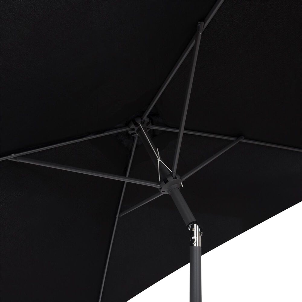CorLiving 9&#39; Black Tilt Market Umbrella with Black Base, , large