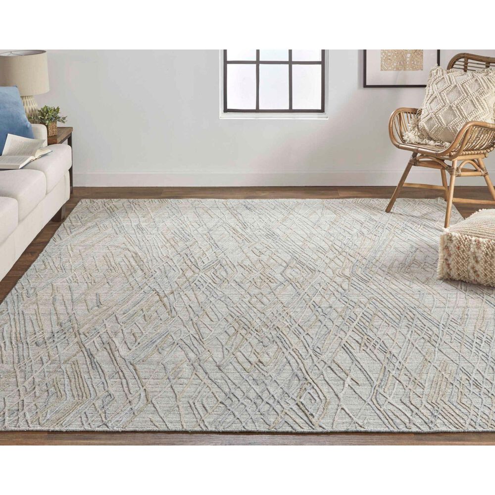 Feizy Elias 3&#39;6&quot; x 5&#39;6&quot; Silver Area Rug, , large