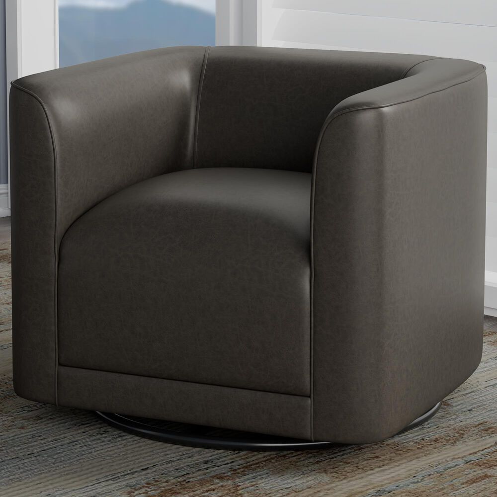 Emerald Home Furnishings Whirlaway Swivel Accent Chair in Durango, , large
