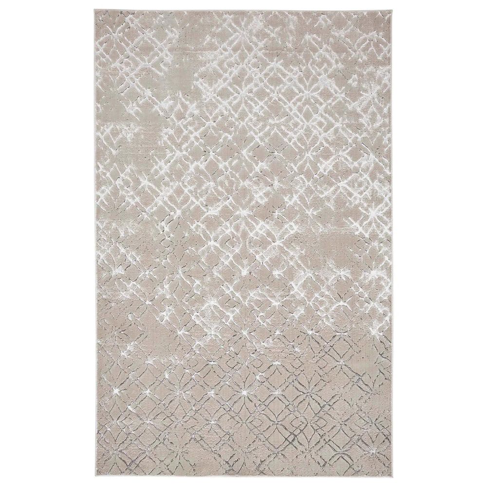Feizy Micah 8" x 10" Beige and Silver Area Rug, , large