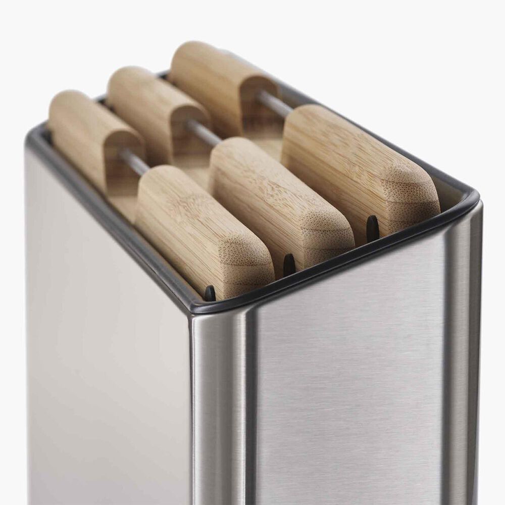 Joseph Joseph Folio 3-Piece 14.2&quot; x 10.2&quot; Steel Chopping Board Set in Bamboo and Stainless Steel, , large