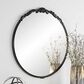 Uttermost 30" Round Wall Mirror in Satin Black, , large