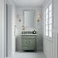 James Martin Vanities Brittany 30" Single Bathroom Vanity in Smokey Celadon with 3 cm Carrara White Marble Top and Rectangular Sink, , large