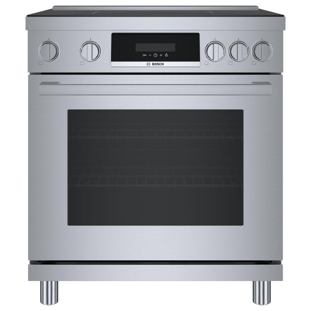 Bosch 800 Series 30" Freestanding Electric Induction Style Range in Stainless Steel, , large
