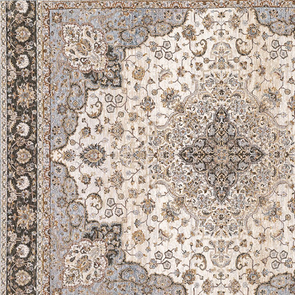 Oriental Weavers Maharaja Keller 660J 2&#39; x 3&#39; Ivory and Blue Scatter Rug, , large