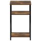 HOMLUX 3-Tier End Table with Open Shelf Storage Display in Amber Pine, , large