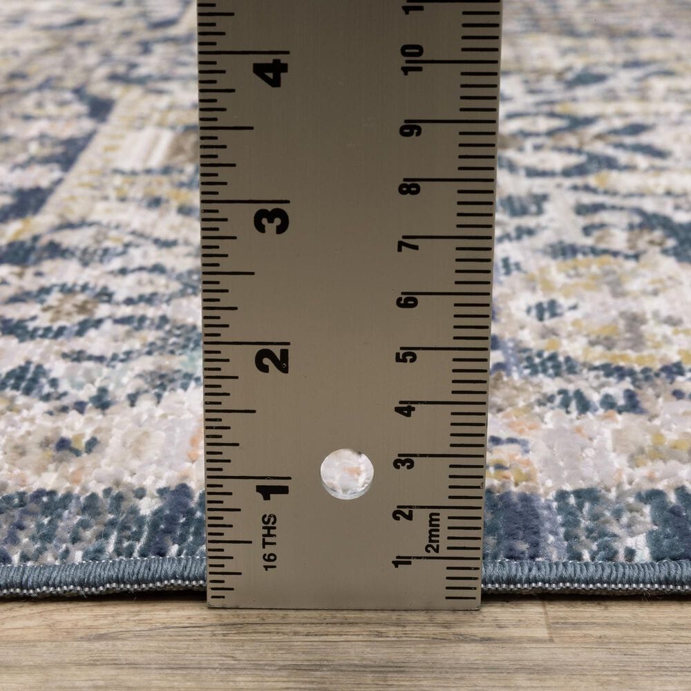 ROW by Oriental Weavers Cavett CAV06 Blue and Gold 9'10" x 13' Area Rug, , large