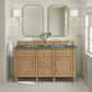 James Martin Vanities Lorelai 60" Double Vanity in Light Natural Oak with 3 cm Parisien Bleu Quartz Top, , large