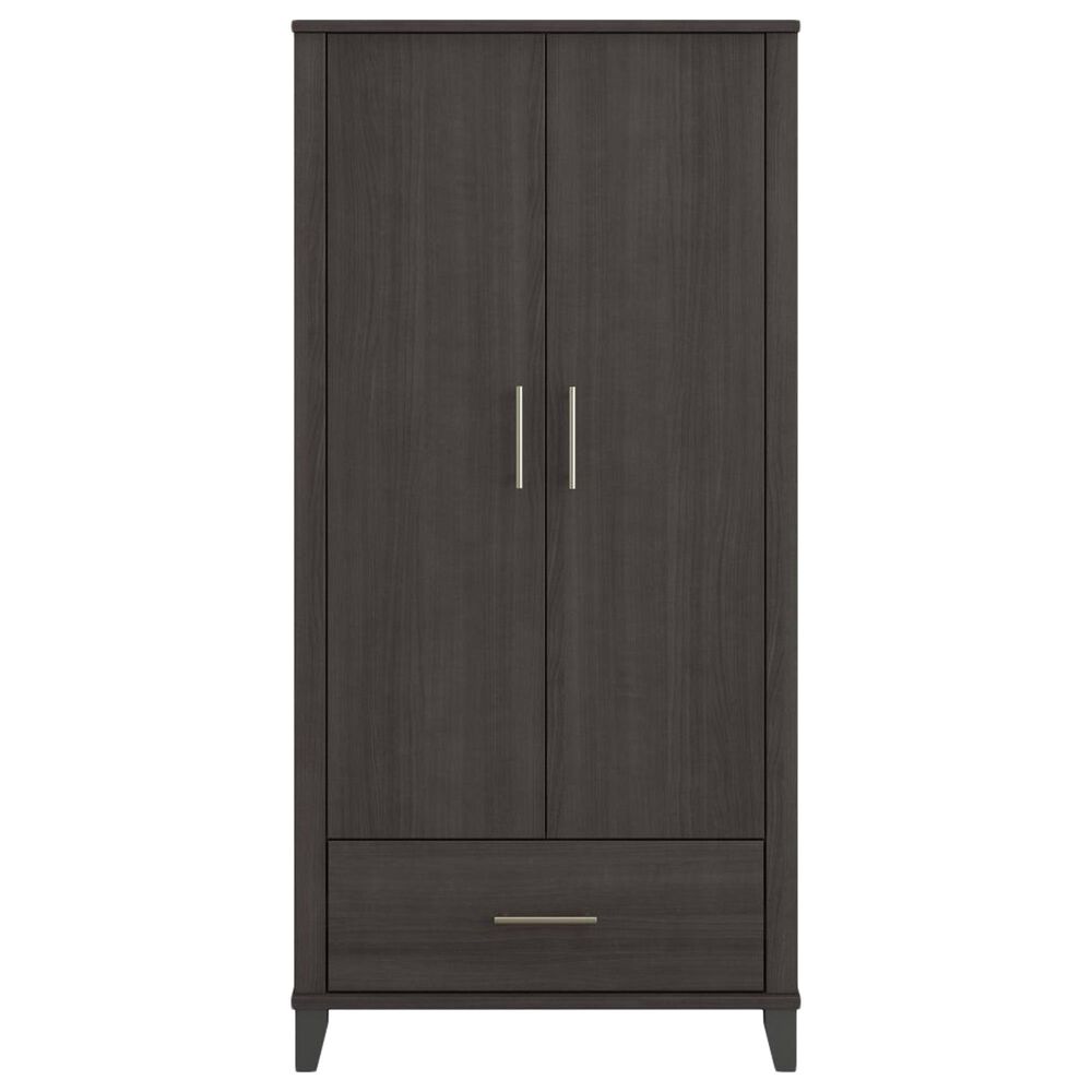 Bush Somerset 3Piece Dresser TV Stand and Armoire Set in Storm