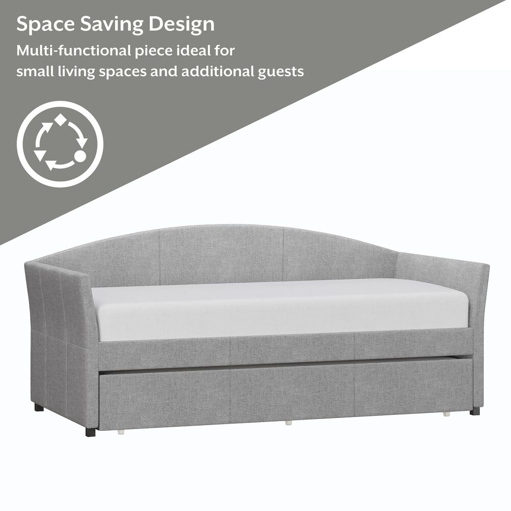 The Monday Company Westchester Upholstered Daybed with Trundle in Smoke Gray, , large
