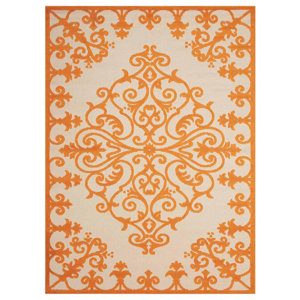 Nourison Aloha ALH12 9"6" x 13" Orange Area Rug, , large