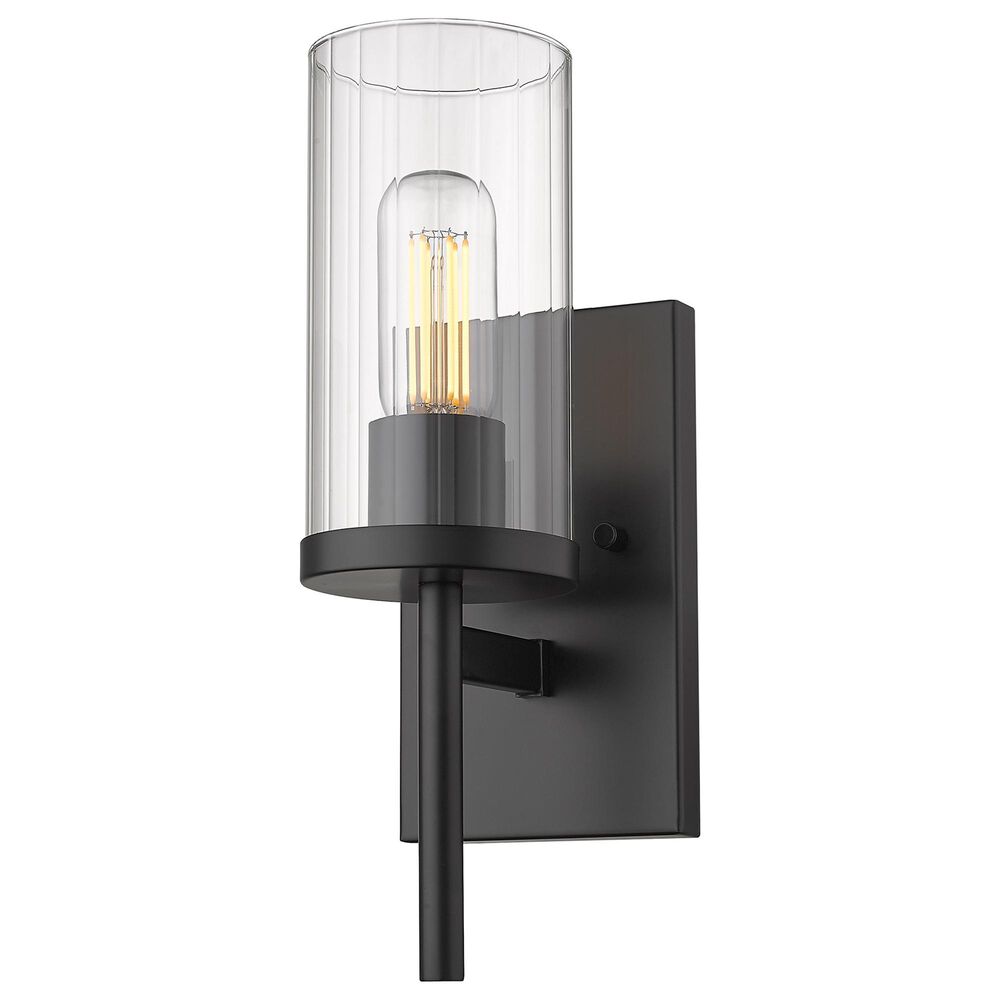 Golden Lighting Winslett 1-Light Wall Sconce in Matte Black, , large