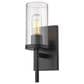 Golden Lighting Winslett 1-Light Wall Sconce in Matte Black, , large