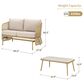 Sunwell Garden 2-Piece Patio Loveseat Set in Beige, , large