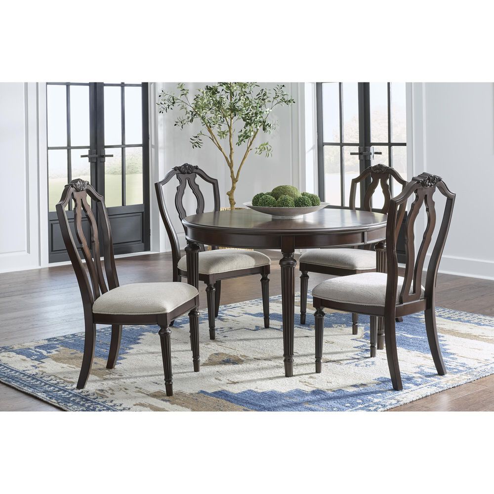 Ashley Lavinton Oval Dining Table in Cherry Brown - Table Only, , large