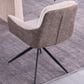 Monroe Two Tone Swivel Dining Chair in Brown and Cream, , large