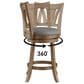 Office Star Products Miller Swivel Counter Stool with Dove Cushion Seat in Medium Oak, , large
