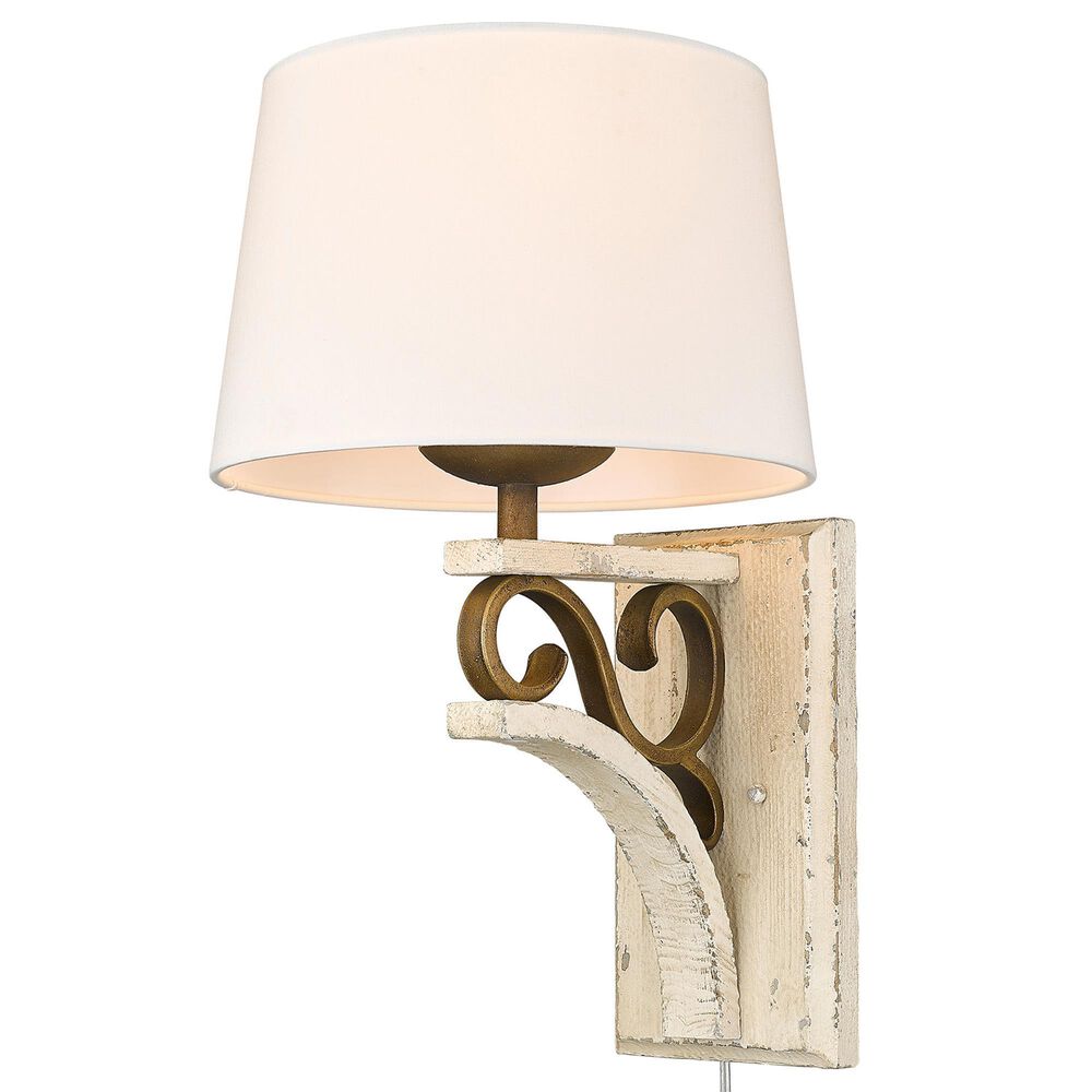 Golden Lighting Solay 1-Light Wall Sconce in Burnished Chestnut, , large