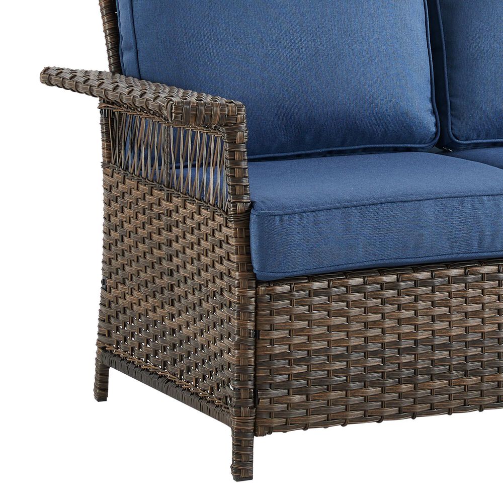 Sunwell Garden 5-Piece Patio Conversation Set with Swivel Chairs in Navy, , large