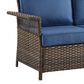 Sunwell Garden 5-Piece Patio Conversation Set with Swivel Chairs in Navy, , large