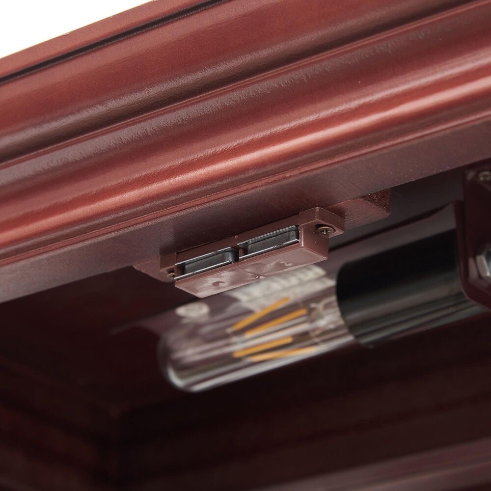 GigaCloud Curio Cabinet with Light in Cherry, , large