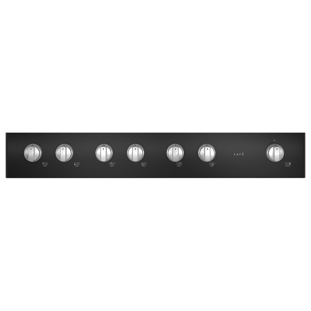 Cafe 48&quot; Natural Gas Rangetop with Integrated Griddle in Matte Black and Brushed Stainless, , large