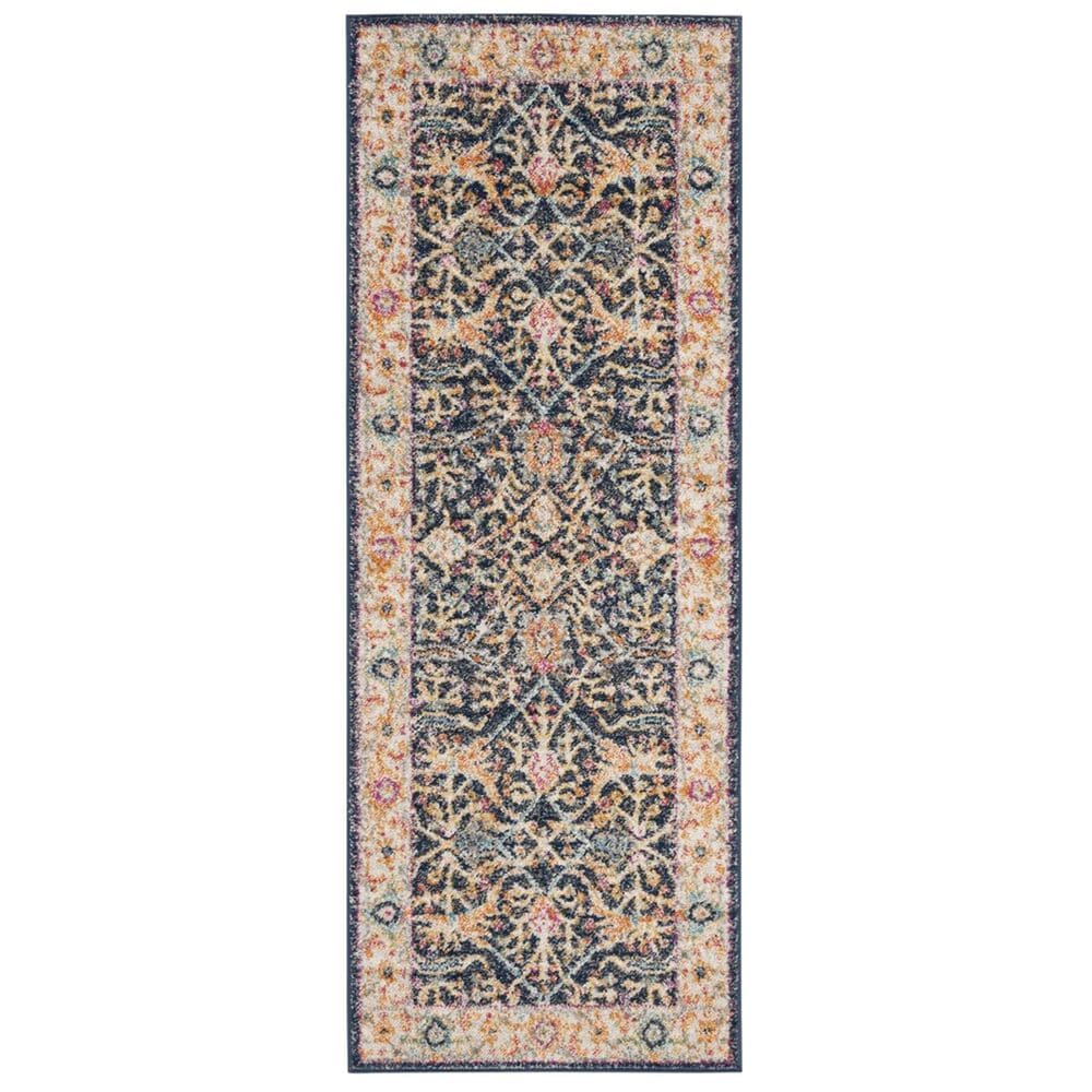 Safavieh Madison MAD612D-26 2"3" x 6" Navy/Creme Runner, , large