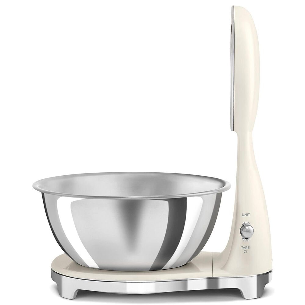 SMEG 50&#39;s Retro Style Kitchen Scale in Cream and Chrome, , large