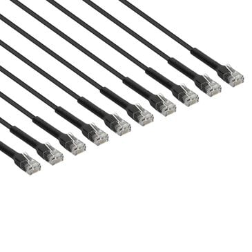 Manhattan Cat6 5" Stranded U/UTP FlexiBoot Slim Network Patch Cable in Black (Set of 10), , large