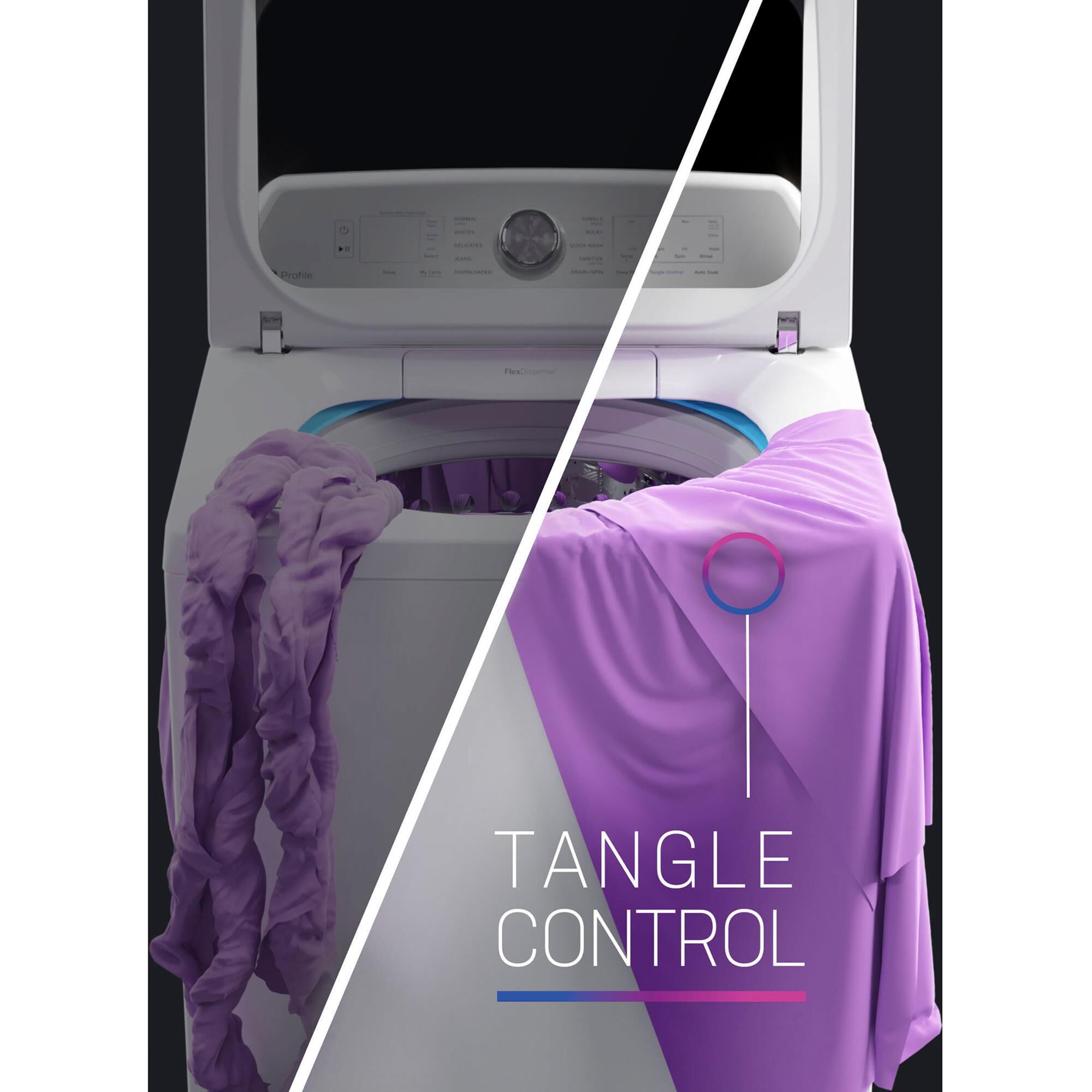 GE Profile 4.9 Cu. Ft. Top Load Washer with Agitator in White